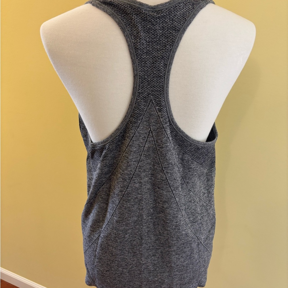 Gray Racerback Women's Tank Top - Picture 4 of 6